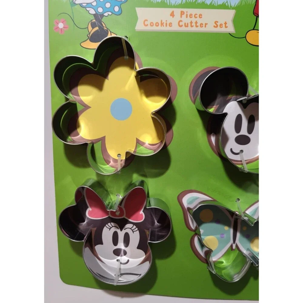 Disney Cookie Cutter Set Mickey Mouse Minnie Flower Butterfly NEW